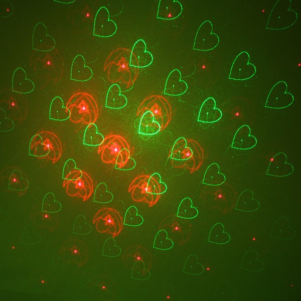 Laser Φωτορυθμικό Πράσινο - Κόκκινο - Πολύχρωμο PAR PIXI Background Projector Auto/Music Show System Stage DJ Green με Μικρόφωνο