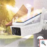 Mini Ηλιακή Αδιάβροχη Ασύρματη IP WiFi Κάμερα Full HD 1080p Εξωτερικού Χώρου με Νυχτερινή Λήψη, Ανιχνευτή Κίνησης, Ειδοποίηση στο Κινητό, Μικρόφωνο & Ηχείο