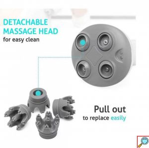 Octopus Αδιάβροχη Συσκευή Μασάζ Κεφαλιού Shiatsu & Δονήσεων 4D - Καταπολέμηση Τριχόπτωσης - Επαναφορτιζόμενη Smart Scalp Massager με LCD Οθόνη