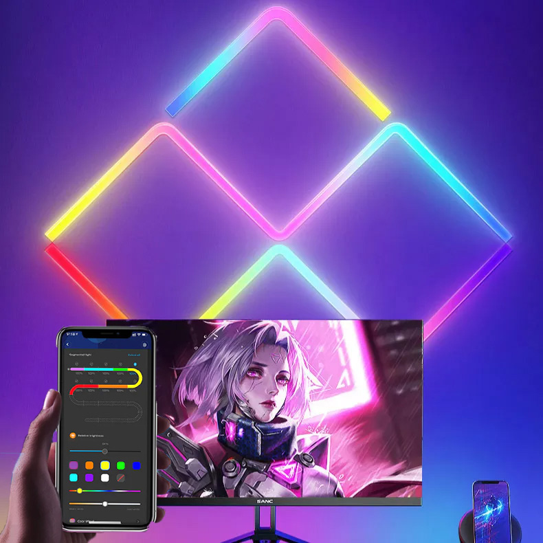 Επιτοίχιο LED RGB Φωτιστικό Λωρίδα Dimmable με Bluetooth App Εφαρμογή