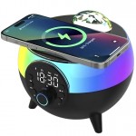 2 σε 1 Ασύρματο Ηχείο Bluetooth με Λειτουργία Ασύρματης Φόρτισης και Φωτισμό RGB - Μαύρο