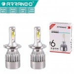 2x ARRANGO® Λαμπτήρες LED SMD Φώτα Πορείας H4 36W 6500K W6 3800Lm