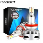2x Novsight Λαμπτήρες LED Φώτα Πορείας Αυτοκινήτου 12,24V H11 90W (2x45W) 12000LM 6500K IP68 A500 N26