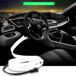 5m Slim Διακοσμητική Ταινία Neon LED Εσωτερικός Φωτισμός Αυτοκινήτου 12V Άσπρο - Λευκό