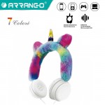 ARRANGO Ενσύρματα Αναδιπλούμενα Παιδικά Ακουστικά On Ear με Ενσωματωμένο Μικρόφωνο Unicorn - Λευκό