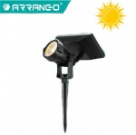 ARRANGO® Αδιάβροχος Επιδαπέδιος Ηλιακός LED Προβολέας Κήπου 5W Λευκού Φωτισμού