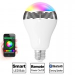 Bluetooth Πολύχρωμη Λάμπα LED 6W & Ηχείο 3W  E27 για Android & iOS