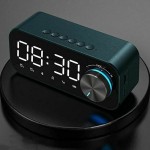 Bluetooth Ψηφιακό Ρολόι Ηχείο με Ξυπνητήρι, Στερεοφωνικό Ήχο, Νυχτερινό Φως & Πολλαπλή Αναπαραγωγή, Επιτραπέζιο - Andowl Q-YX126 Πετρόλ