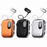 Bluetooth Ακουστικό V6.0 - Hands-free με Κλιπ Πέτου & 90H Αυτονομία - ENC, Ταχεία Φόρτιση, Αναδιπλούμενο Καλώδιο & Ψηφιακή Οθόνη