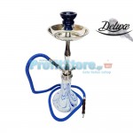 Deluxe Ναργιλές 40εκ - Shisha Hookah Silver-Blue