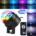 Disco Πάρτυ Φωτορυθμικό USB 6W με Τηλεχειριστήριο και Βάση Strobe LED Party Light για Γιορτινή Ατμόσφαιρα