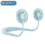 EZRA Ανεμιστήρας Λαιμού για το Πρόσωπο - Ασύρματοι Επαναφορτιζόμενοι Ανεμιστήρες Αυχένα - Wireless Rechargeable Face Fans Γαλάζιο