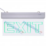 Eπαναφορτιζόμενη Πινακίδα Γυάλινη Διπλής Όψης LED Σήμανσης Εξόδου Κινδύνου - EXIT