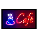 Extra Bright Φωτιζόμενη Διαφημιστική Πινακίδα CAFE - Επιγραφές LED με Εφέ Κίνησης