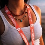 Flower Lanyard Coral