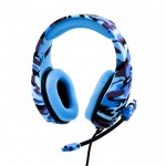 Gaming Headset Over Ear με Μείωση Θορύβου και Μικρόφωνο για PC, Laptop, PS4 & Smartphone Ακουστικά Onikuma K18 - Μπλέ Παραλλαγης