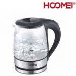 Hoomei® Inox Διάφανος Βραστήρας Νερού 1.2l 1630W με Περιστρεφόμενη Βάση HM-5520