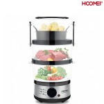 Hoomei® Ατμομάγειρας 500W 7.5lt με 3 Επίπεδα Μαγειρέματος & Χρονοδιακόπτη HM-5932