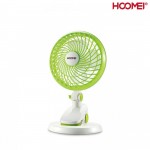 Hoomei Μίνι Φορητός Επιτραπέζιος Ανεμιστήρας USB 3W 15cm με 2 Ταχύτητες & Αποσπώμενη Βάση Στήριξης - Πράσινο