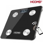 Hoomei® Έξυπνη Ψηφιακή Ζυγαριά έως 180kg με Μετρητή Λίπους & Μυικής Μάζας - Αισθητήρες Ακριβείας 4 Σημείων & App Εφαρμογή