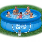 Intex® Μεγάλη Φουσκωτή Πισίνα Κήπου με Φίλτρο Ιονισμού - Αντλία Krystal Clear™ Νερού 366x76cm