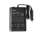 Inverter Αυτοκινήτου Olesson 150W – 12V/24V σε 220V με 2 Πρίζες & 4 Θύρες USB - Για Φορτηγό & ΙΧ, QC4.0, Type-C, Ψηφιακή Οθόνη