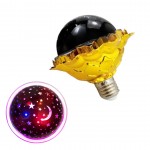 LED RGB Περιστρεφόμενη Λάμπα Ε27 - Προτζέκτορας Αστεριών - Star Moon Lotus Projector Lamp