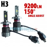 LED Φώτα Αυτοκινήτου H3 150ᵒ Angle Adjust 9200LM (2x4600) 70W (2x35W) CAN BUS 9-24V