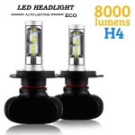 LED Φώτα Αυτοκινήτου με Κάτοπτρο Headlight ECO H4 6500K 8000LM (2x4000) 50W (2x25W) CAN BUS - OEM
