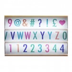 LED Φωτιζόμενος Πίνακας -USB Πινακίδα με 85 Έγχρωμα Γράμματα - Σύμβολα για Μηνύματα - LED Message Board 30x22cm