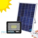 LED Αδιάβροχος Ηλιακός Προβολέας 100W IP67 με Φωτοβολταϊκό Πάνελ, Τηλεχειρισμό και Χρονοδιακόπτη - LED Solar Light Panel