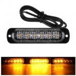 Led Φάρος Slim 18w με 6 led 12,24V Πορτοκαλί – Amber Flash Light Bar Car