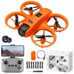Mini Drone με Κάμερα 8K HD, WiFi FPV & Αποφυγή Εμποδίων - Αναδιπλούμενο Τετρακόπτερο για Εντυπωσιακές Λήψεις & Περιστροφή 360° Πορτοκαλί