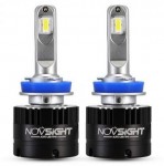 2x NOVSIGHT® Aδιάβροχοι Λαμπτήρες LED Φώτα Πορείας H7 Λευκού Φωτισμού 360° 80W 14400LM 5500K A500 N16