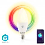 Nedis Έξυπνη WiFi LED RGB Λάμπα Ε14 4.5W 350LM με App Εφαρμογή Κινητού για Ρύθμιση Φωτεινότητας, Χρώματος & Χρονοδιακόπτη