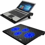 OMEGA Cooling Pad για Laptop 10 - 18 Ίντσες με 4 Ανεμιστήρες - Ρύθμιση Ύψους & LED Φωτισμό