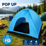 POP UP Αυτόματη Σκηνή 1ος λεπτού Igloo για Camping 4 Ατόμων - Καλοκαιρινή Αδιάβροχη - Γαλάζια - 200x200x130εκ