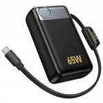 Power Bank 12000mAh 65W – Ταχεία Φόρτιση Laptop & Κινητών - Power Delivery, Ενσωματωμένο Καλώδιο USB-C, LED Οθόνη