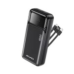 Power Bank 20000 mAh Ταχείας Φόρτισης 22.5W με Ενσωματωμένα Καλώδια Lightning, Type-C & USB και Θύρες Type-C & USB - Awei