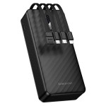 Power Bank 20000mAh με 4 Ενσωματωμένα Καλώδια USB-C, Lightning, Micro USB & USB-A, Μαύρο