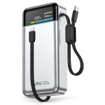 Power Bank 20000mAh με Γρήγορη Φόρτιση 22.5W - Ενσωματωμένα Καλώδια & Ψηφιακή Οθόνη LED