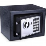 Mini Χρηματοκιβώτιο Ασφαλείας με Ψηφιακό Κλείδωμα 3-8 Ψηφίων & Κλειδί 17x23x17cm