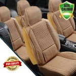 Premium Σετ Universal Ανατομικά Καλύμματα Καθισμάτων Αυτοκινήτου από Αφρώδες Ύφασμα σε Μπεζ Χρώμα 7 Τεμάχια
