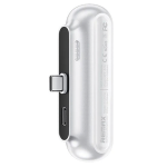 Remax Κάψουλα Mini Power Βank για Φόρτιση iPhone με Οθόνη LED Χωρίς Καλώδιο 3000mAh 15W Λευκό