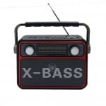 Retro Φορητό Επαναφορτιζόμενο Ραδιόφωνο CMIK MK-120 Κόκκινο - Multimedia Ηχείο MP3 Player με Bluetooth, USB, SD, AUX, FM Radio