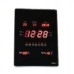 Slim Ψηφιακό Ρολόι Jumpo - Ημερολόγιο Τοίχου LED Θερμόμετρο, Ημερολόγιο & Δείκτη Υγρασίας