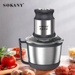 Sokany Inox Multi - Πολυκόπτης 800W με Δοχείο 3lt - Διπλή Λεπίδα & 2 Ταχύτητες