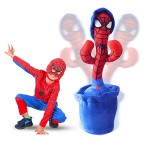 Spiderman Funky Cactus - Επαναφορτιζόμενο USB Παιχνίδι Κάκτος Spiderman που Χορεύει, Τραγουδάει & Μιλάει