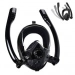 Sub Full Face Snorkel Mask - Ολοπρόσωπη Μάσκα Θάλασσας / Κατάδυσης με 2 Αναπνευστήρες και Βάση για Action Camera L/XL για Ενήλικες HJKB K2 Μαύρη OEM