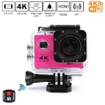Super Extreme Αδιάβροχη Κάμερα Δράσης Ultra HD 4K WiFi 2.0in - Action Camera με Πλήρη Αξεσουάρ & App Εφαρμογή - Ροζ